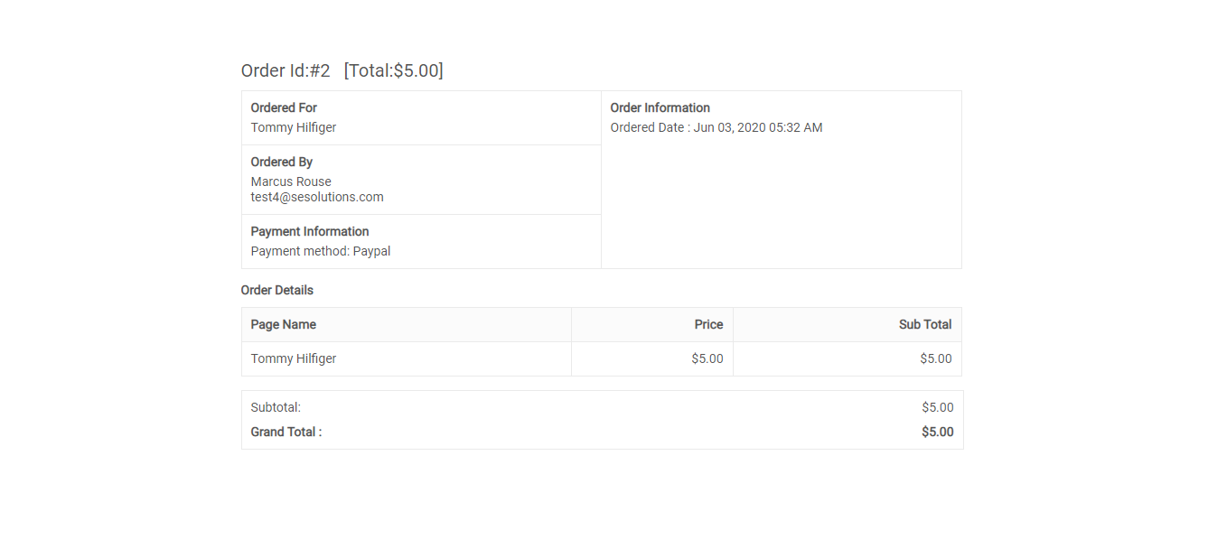 Print Invoice for Page Joining