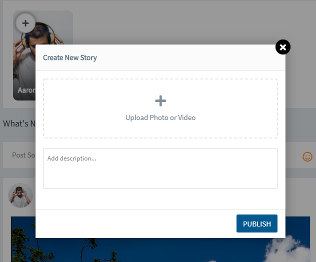 Stories Feature in Website Plugin