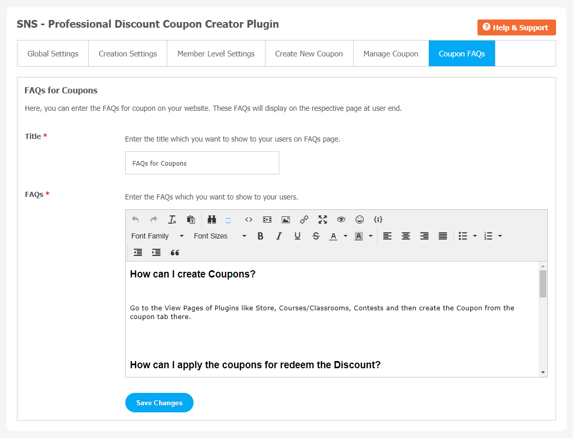 Professional Discount Coupon Creator Plugin