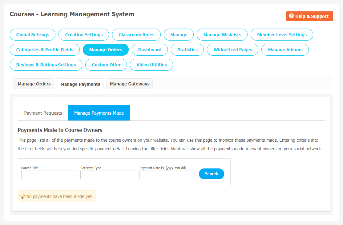 Courses: Learning Management System