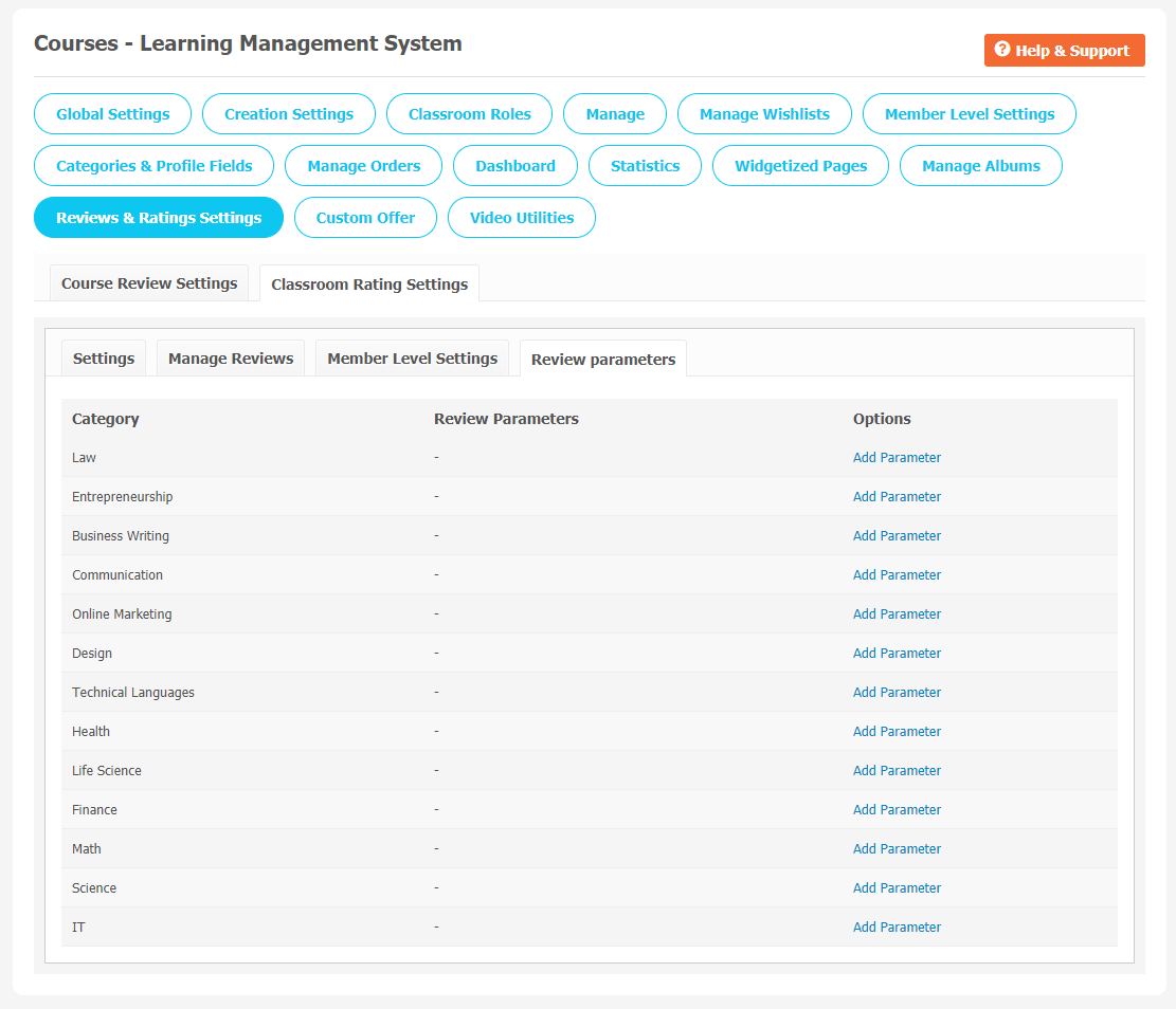 Courses: Learning Management System