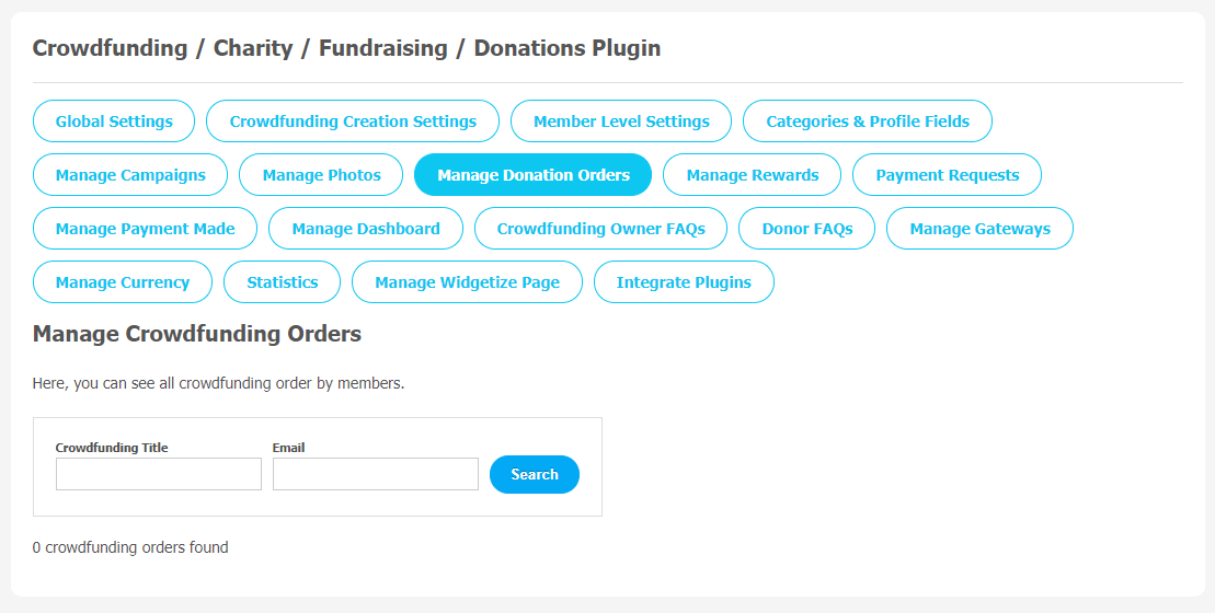 Crowdfunding / Charity / Fundraising / Donations Plugin