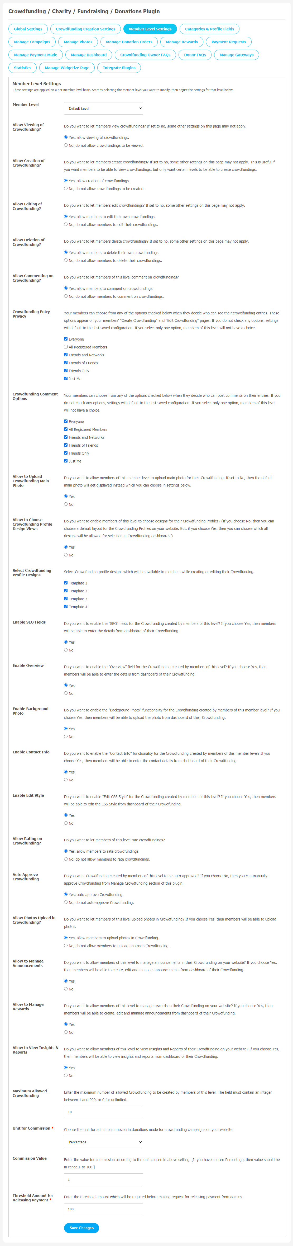 Crowdfunding / Charity / Fundraising / Donations Plugin