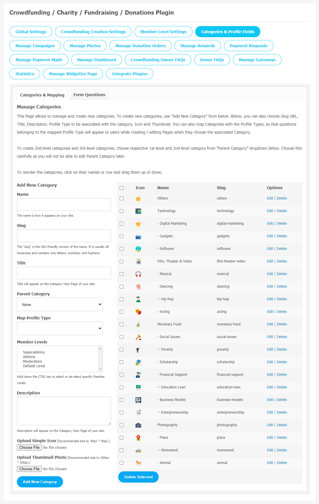 Crowdfunding / Charity / Fundraising / Donations Plugin