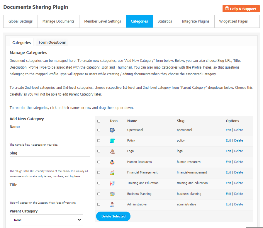 Documents Sharing Plugin