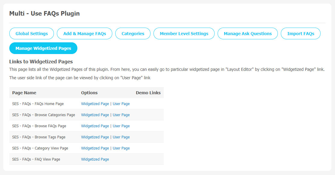 Multi-Use FAQs Plugin