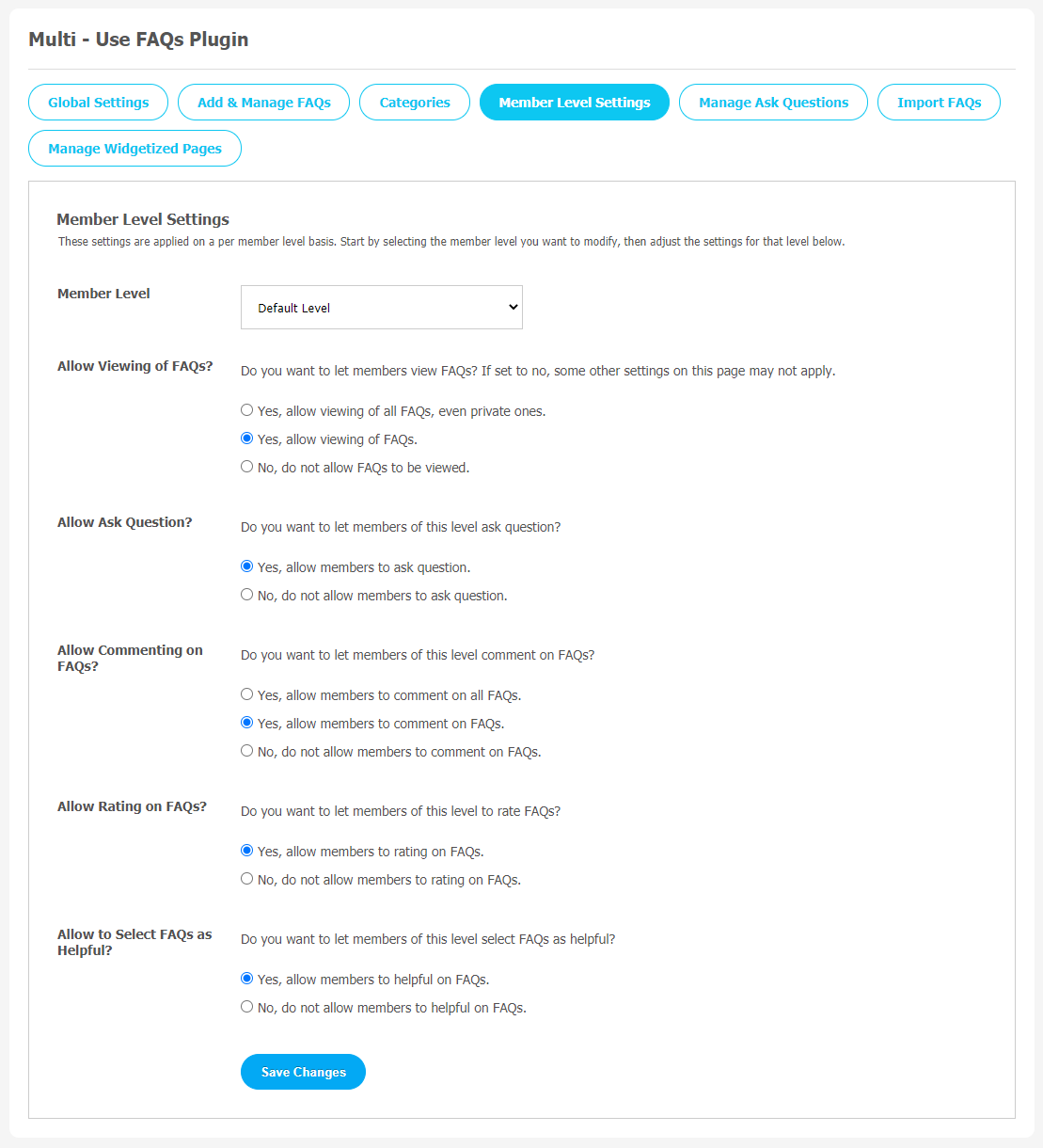 Multi-Use FAQs Plugin