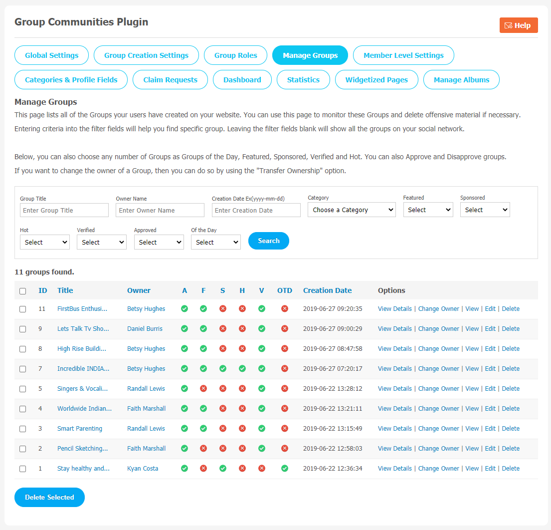 Group Communities Plugin