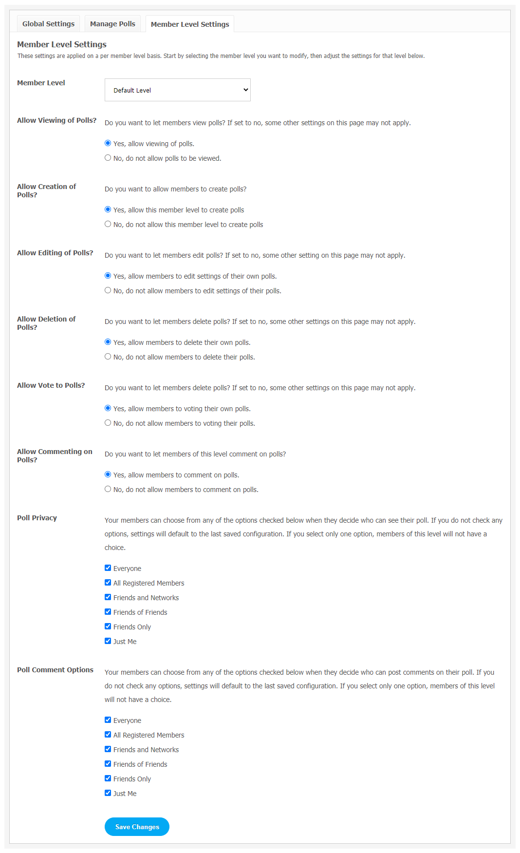 Group Polls Extension