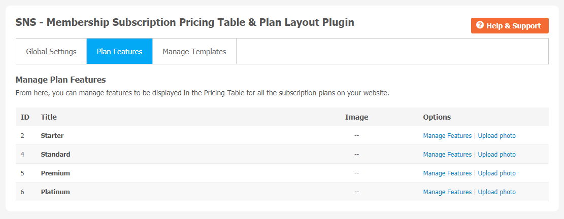 Membership Subscription Pricing Table & Plan Layout Plugin