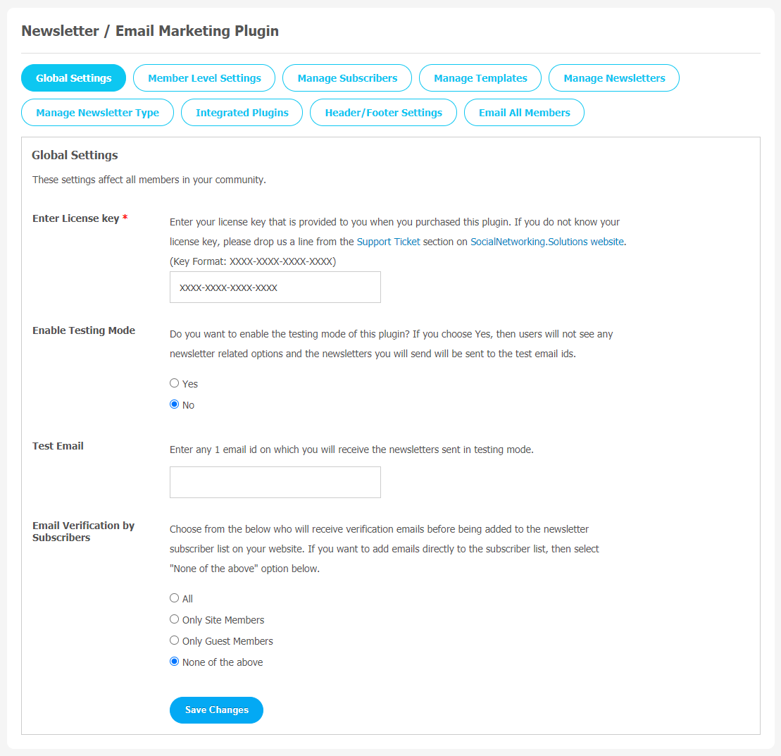 Newsletter/Email Marketing Plugin