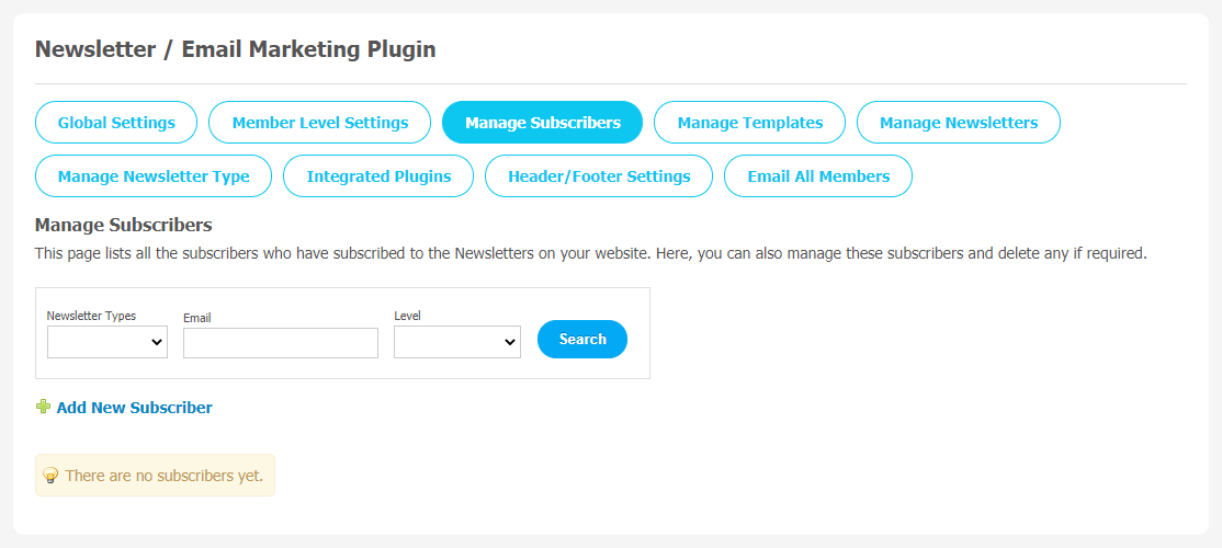 Newsletter/Email Marketing Plugin