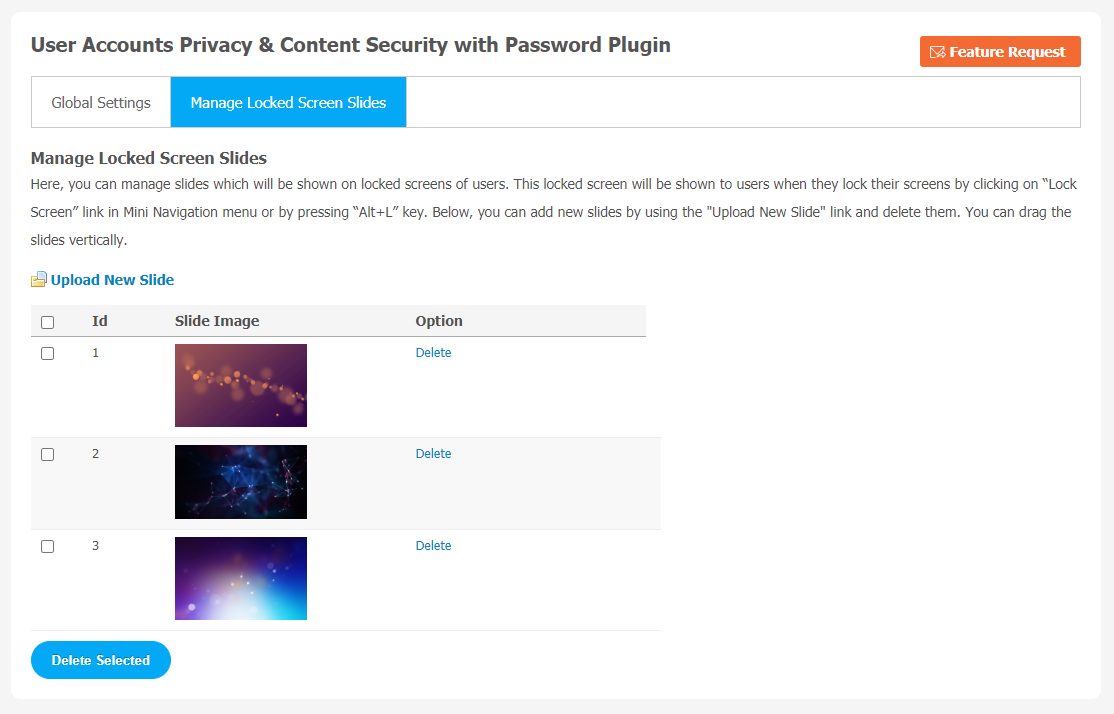 User Accounts Privacy & Content Security with Password Plugin