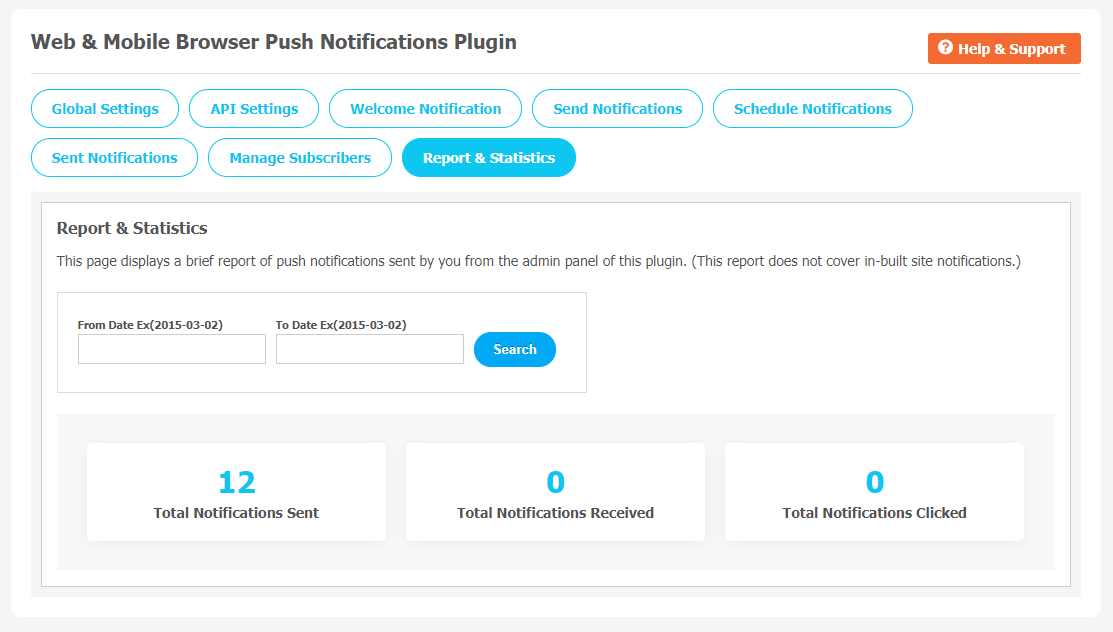 Web and Mobile Browser Push Notifications Plugin