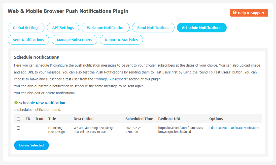 Web and Mobile Browser Push Notifications Plugin