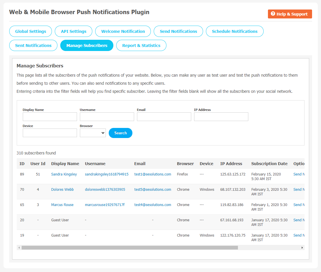 Web and Mobile Browser Push Notifications Plugin