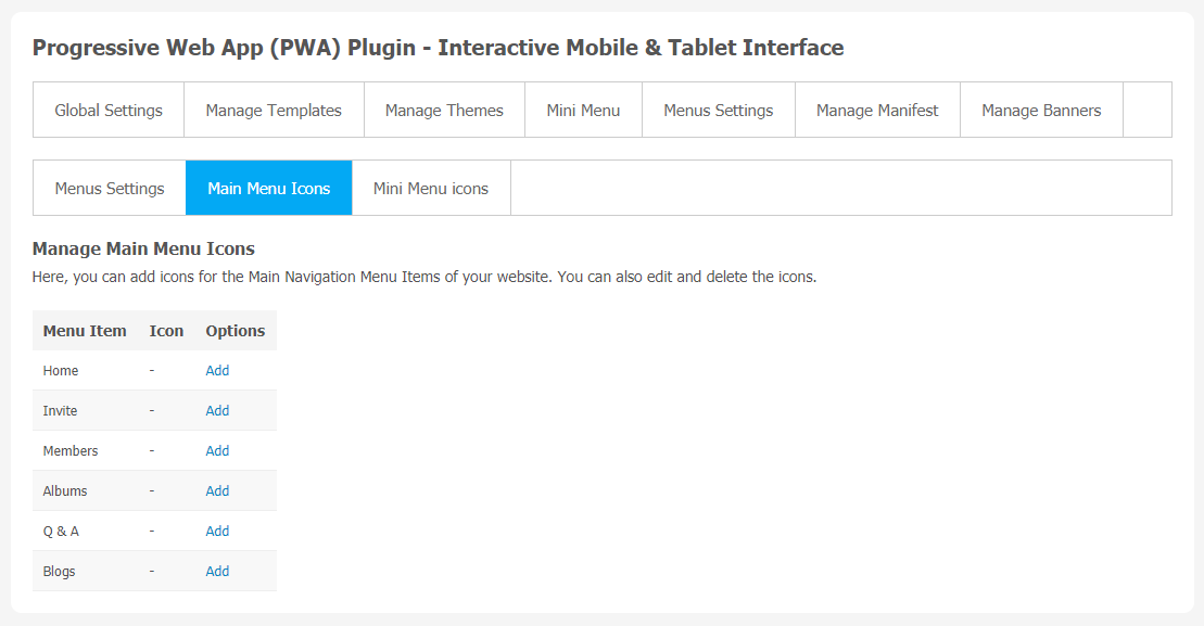 Progressive Web App Plugin