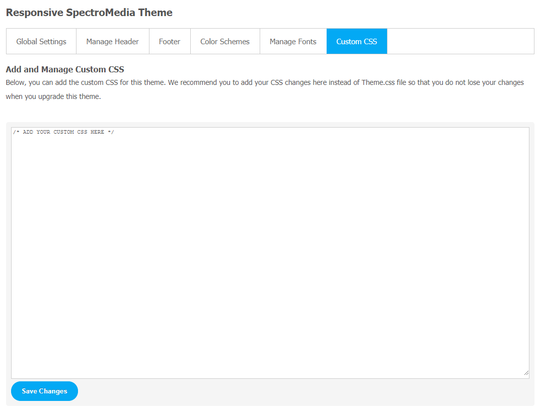 Responsive SpectroMedia theme