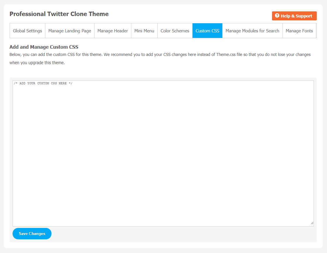 Professional Twitter Clone Theme