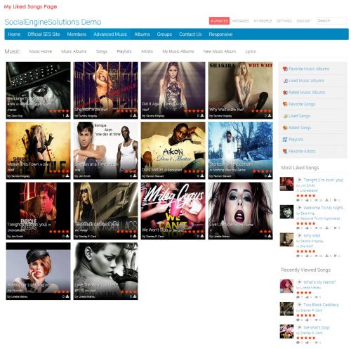 My Liked Songs Page