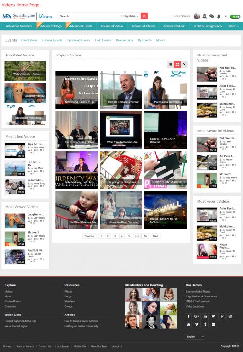 Videos Home Page