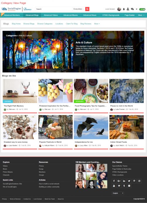 Category ViewPage