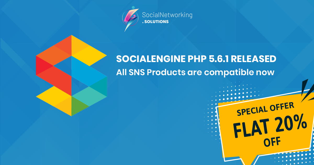 All SNS Products are compatible with SE PHP 5.6.1 & Flat 20% Off
