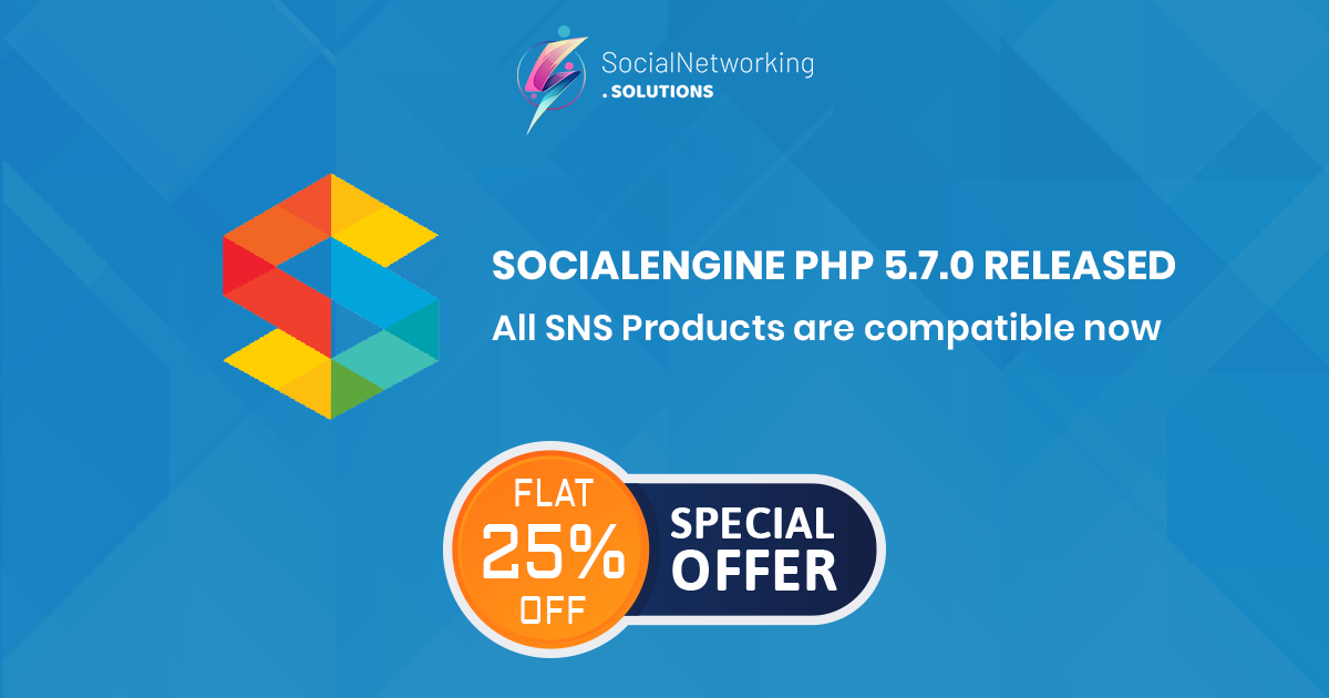 All SNS Products are compatible with SE PHP 5.7.0 & Flat 25% Off