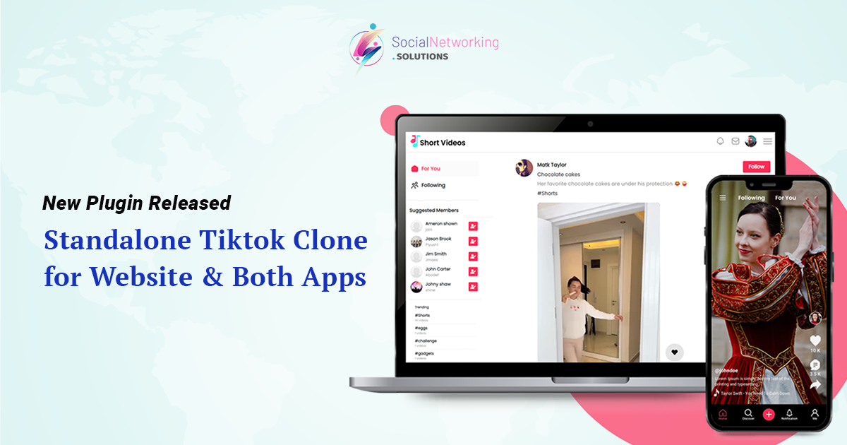 New Standalone Tiktok Clone for Website & Both Apps Released