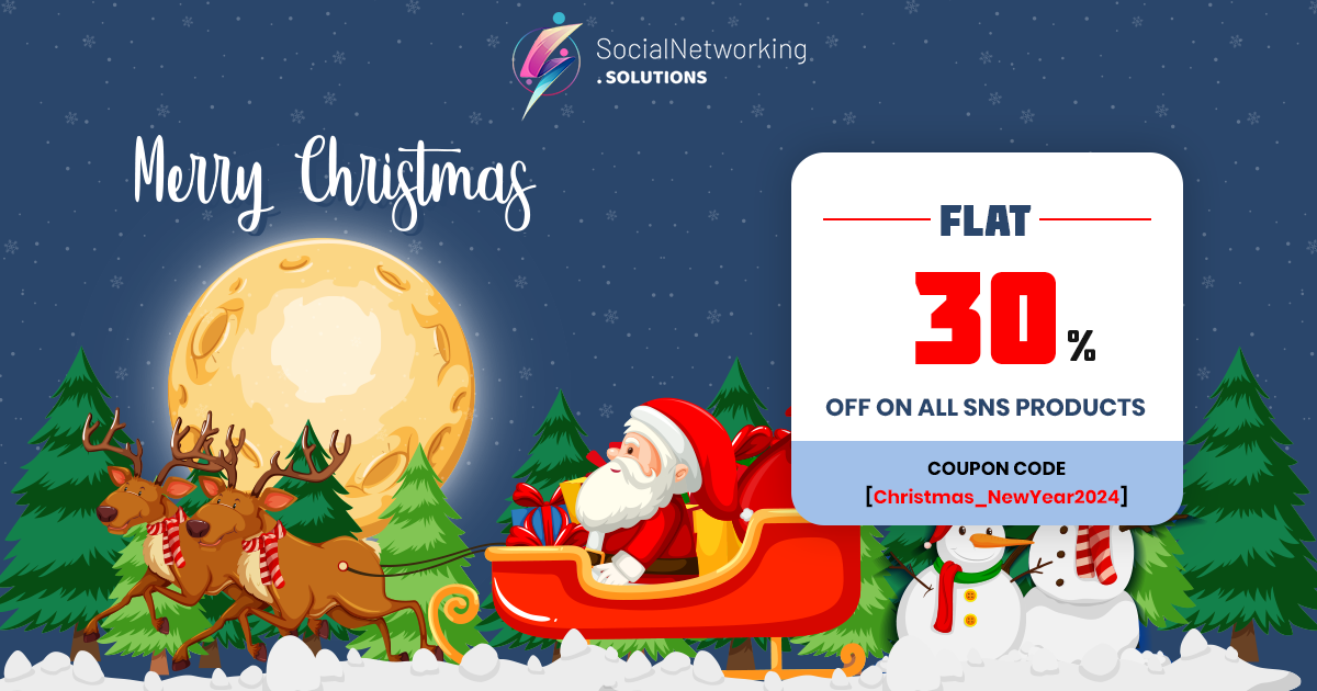 Celebrate Christmas & New Year 2024 with SocialNetworking.Solutions! Enjoy FLAT 30% Off on All SNS Products
