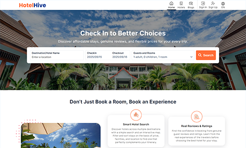 HotelHive – The Smart Hotel Booking Platform for Businesses